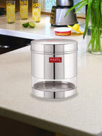 Transparent Steel Container, 700 ML