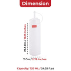 Transparent Sauce Squeeze Bottle – 760 ML (Set of 4)