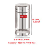 Transparent Airtight Steel Storage Containers – 1200 ML, Set of 6