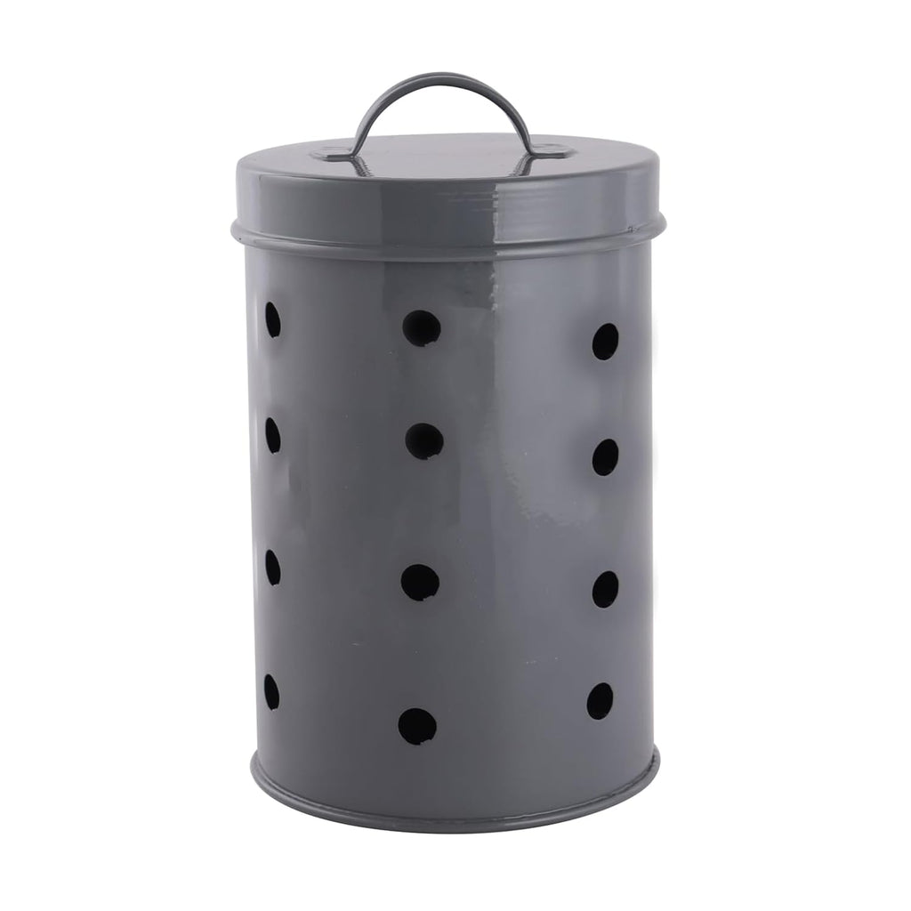 Garlic Storage Container with Lid 1kg – Grey