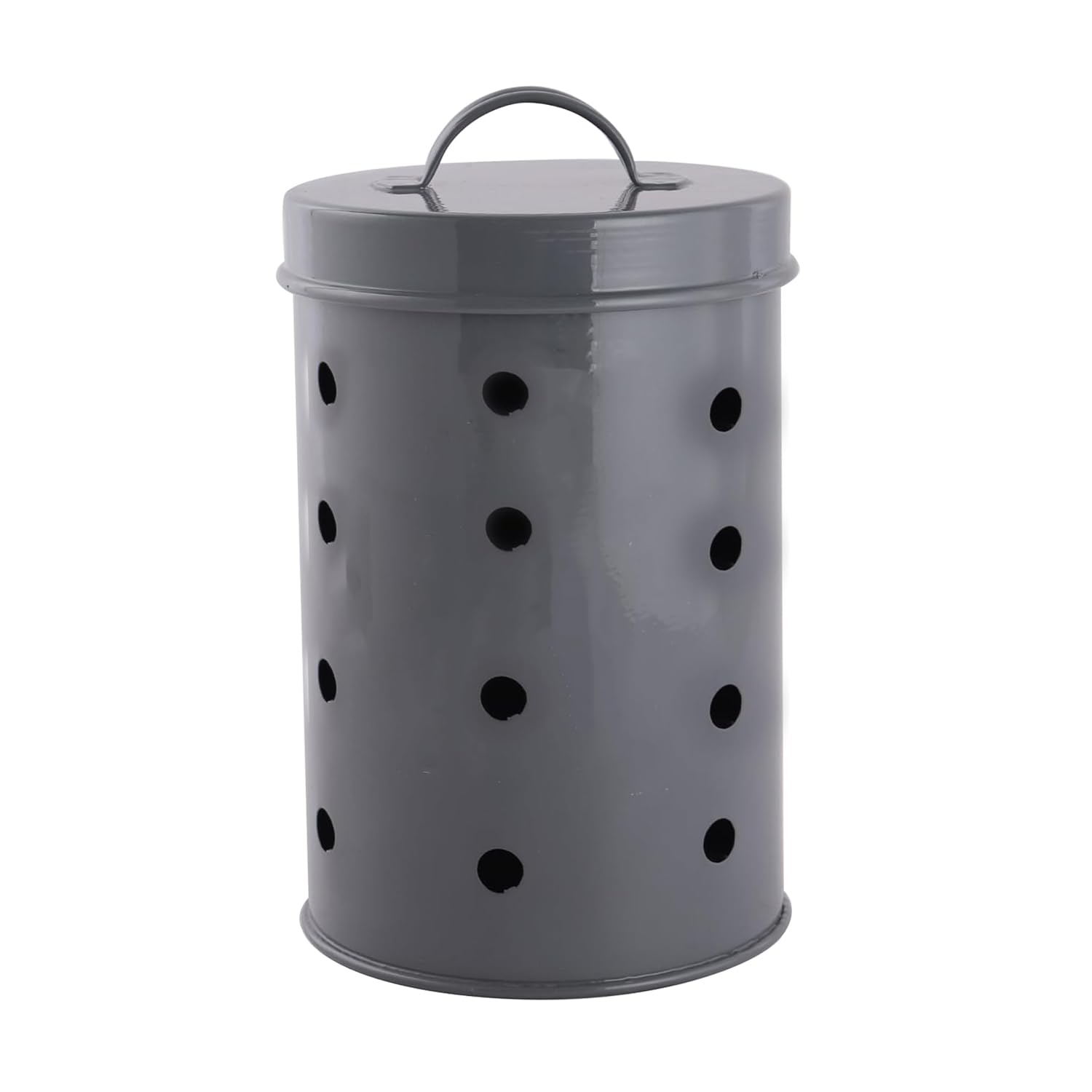 Garlic Storage Container with Lid 1kg – Grey