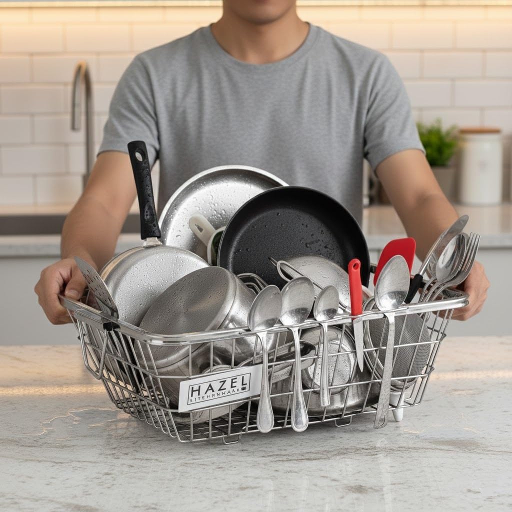 Sqaure Stainless Steel Utensil Drying Stand