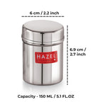 Stainless Steel Airtight Container – 150 ML (Set of 2)