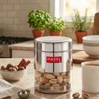 Stainless Steel Glossy Transparent Jars, 400 ML