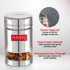 Transparent Airtight Steel Storage Containers – 600 ML