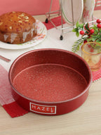 Aluminium Non Stick Round Cake Mould –  Red, 1700ML