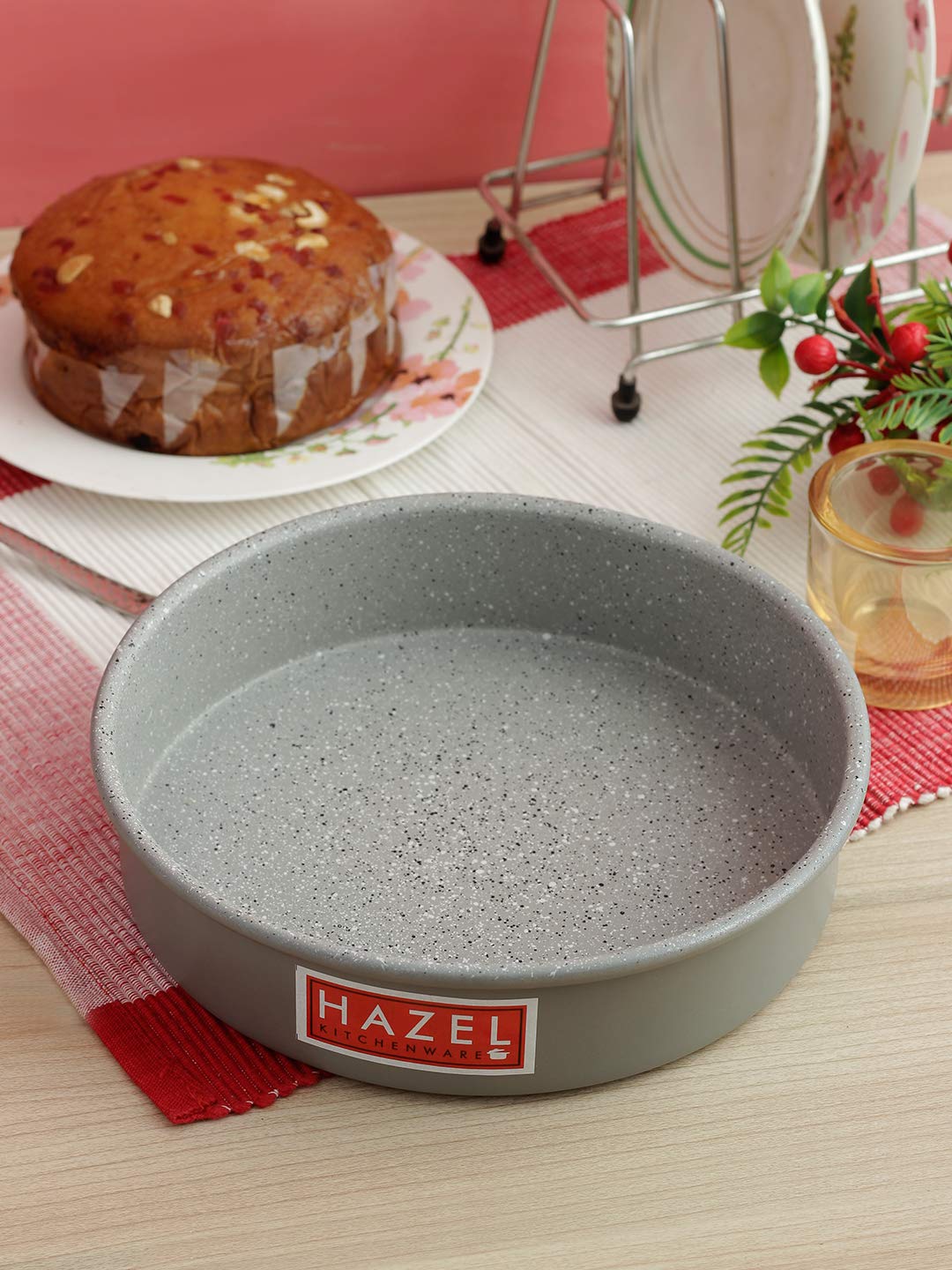 Aluminium Non Stick Round Cake Mould – Grey, 1700ML