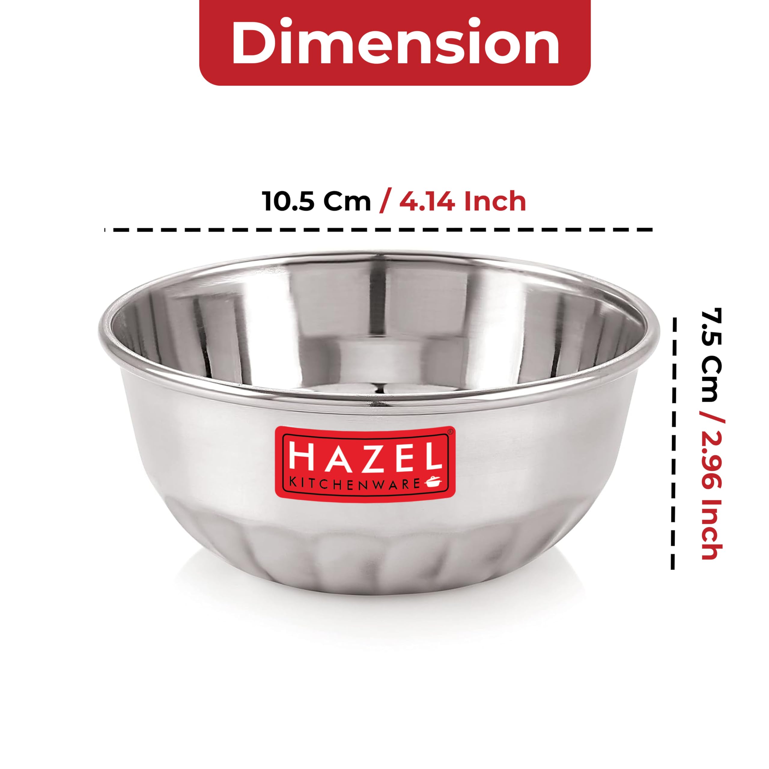 Stainless Steel Dessert Bowls Set, Serving Katori