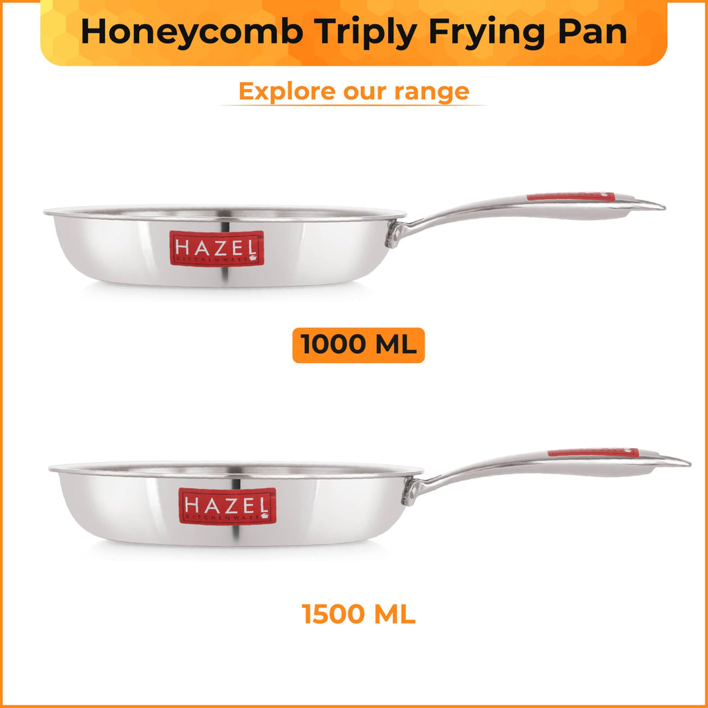 Honeycomb Triply Non-Stick Fry Pan – 22 cm, 1 L