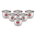 Stainless Steel Mini Tea Glass, 200ml - Set of 6