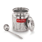 Stainless Steel Ghee Container/Oil Jar with Spoon, 350ML