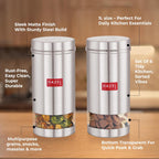 Stainless Steel Transparent Airtight Containers Set of 6 – 1 Ltr Each