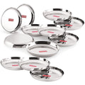 Steel Dinner Plates / Lunch Plates Set of 12, 26.8 cm