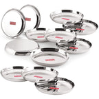 Steel Dinner Plates / Lunch Plates Set of 12, 26.8 cm