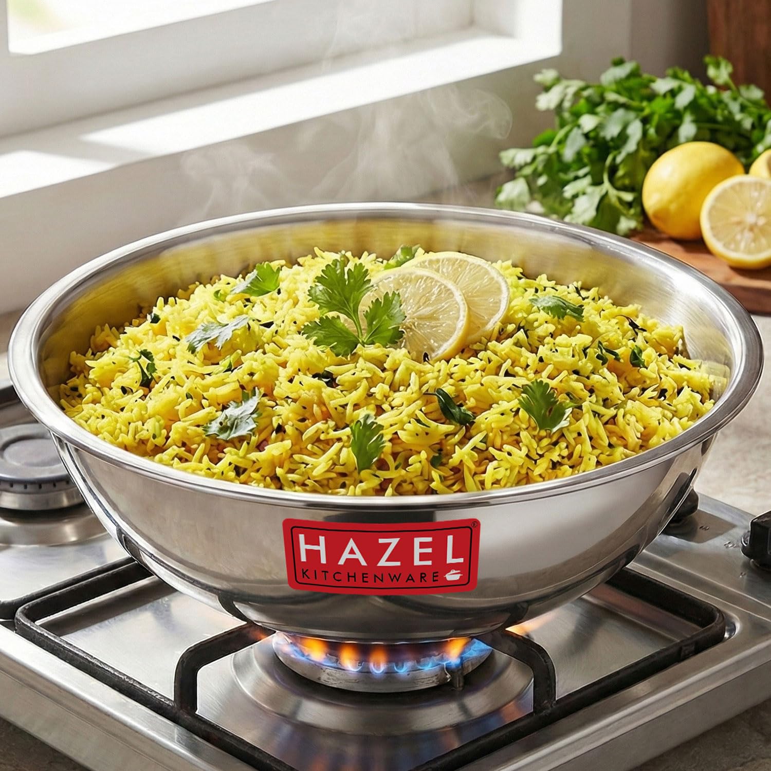 Triply Stainless Steel Tasla with Lid, Induction Base Cookware