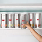 Stainless Steel Transparent Airtight Containers Set of 6 – 1 Ltr Each