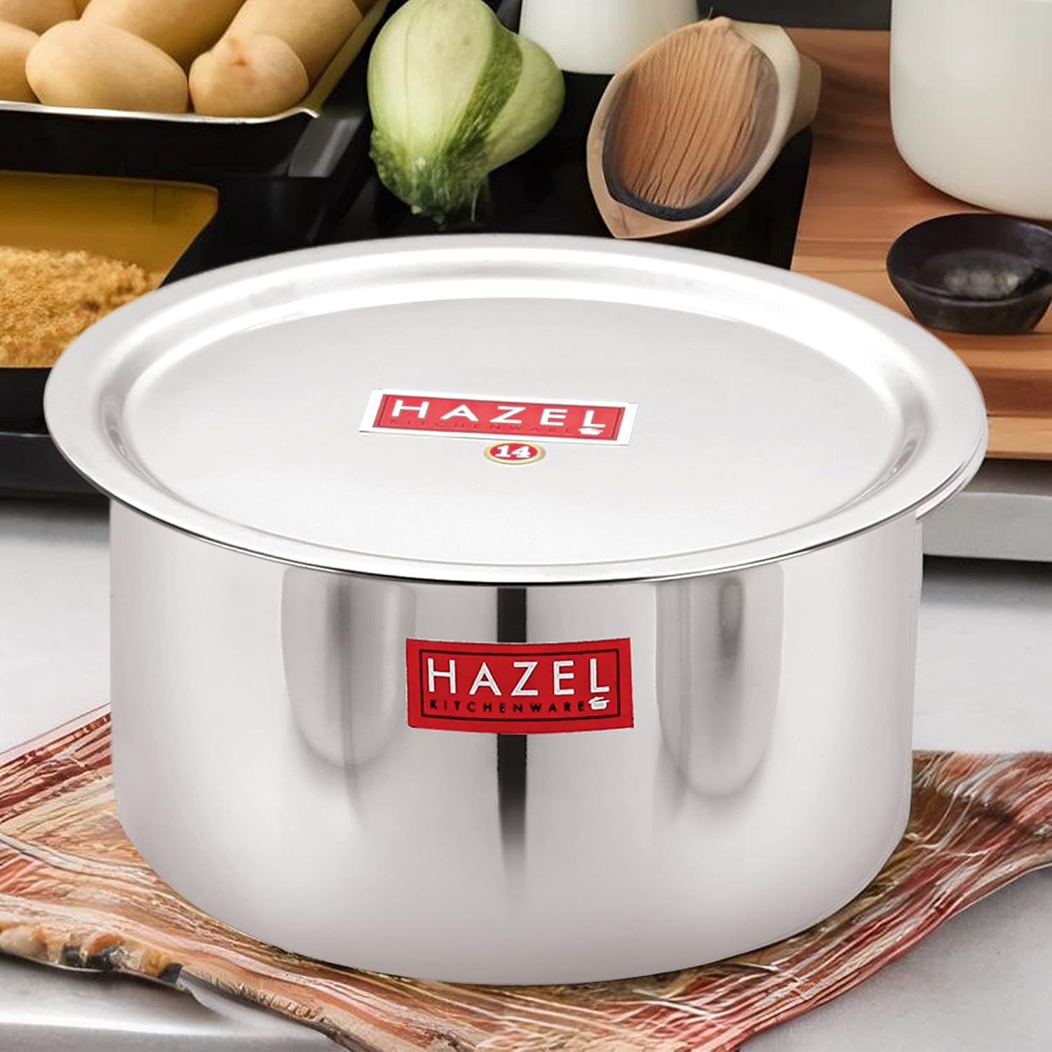 Stainless Steel Tope with Lid, Strong Durable Patila, Bhagona, Dekchi for Kitchen