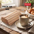 Disposable Wooden Coffee Stirrer, Pack of 100