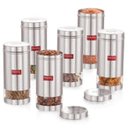 Stainless Steel Transparent Airtight Containers Set of 6 – 1 Ltr Each