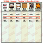 Stainless Steel Transparent Container Set of 6, 500ML Each