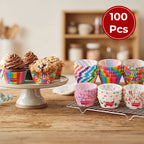 Paper Cupcake/Muffin Cups – Pack of 100