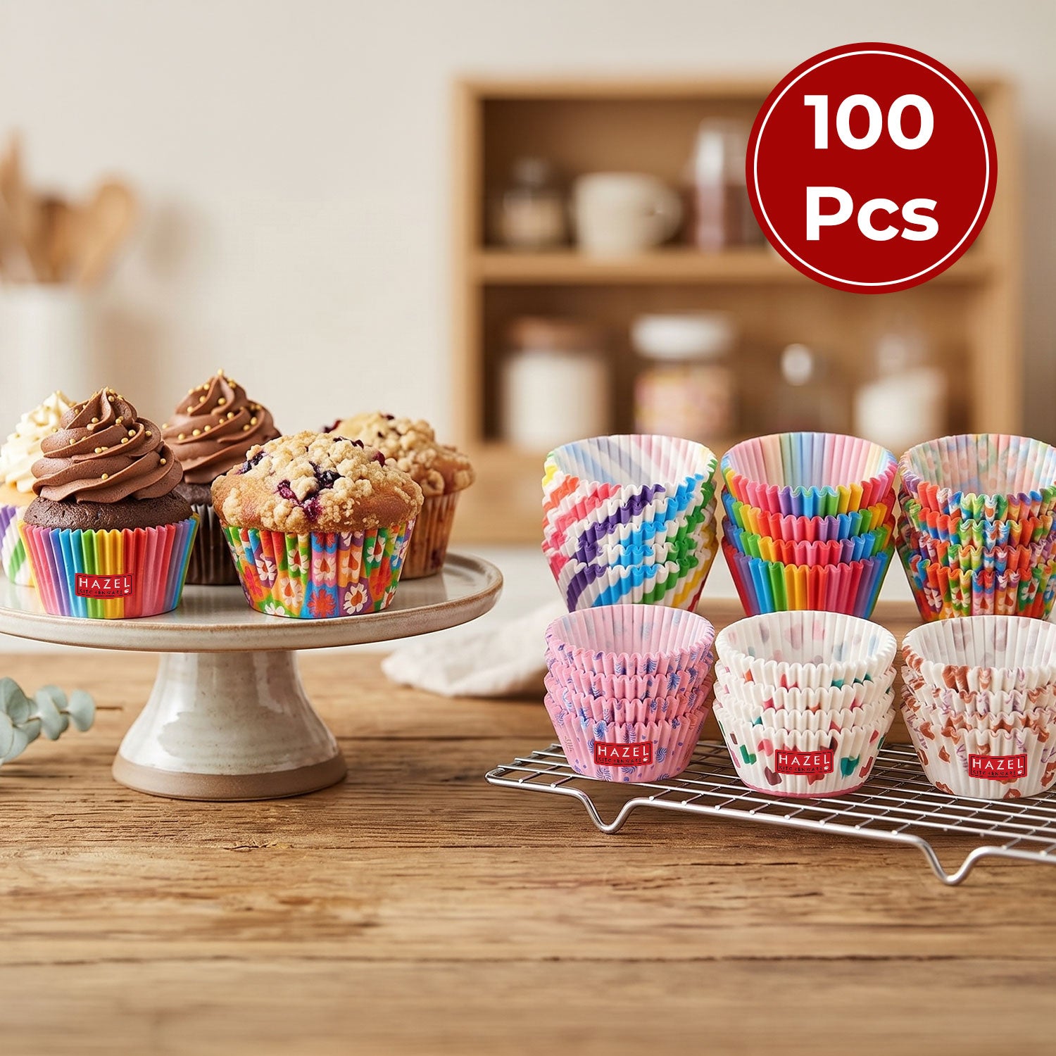 Paper Cupcake/Muffin Cups – Pack of 100