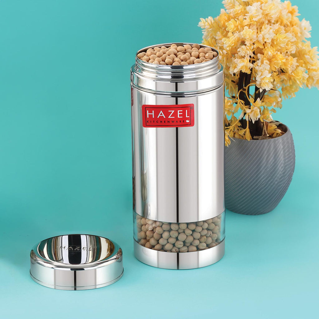 Stainless Steel Airtight Transparent Storage Container, 950 ml