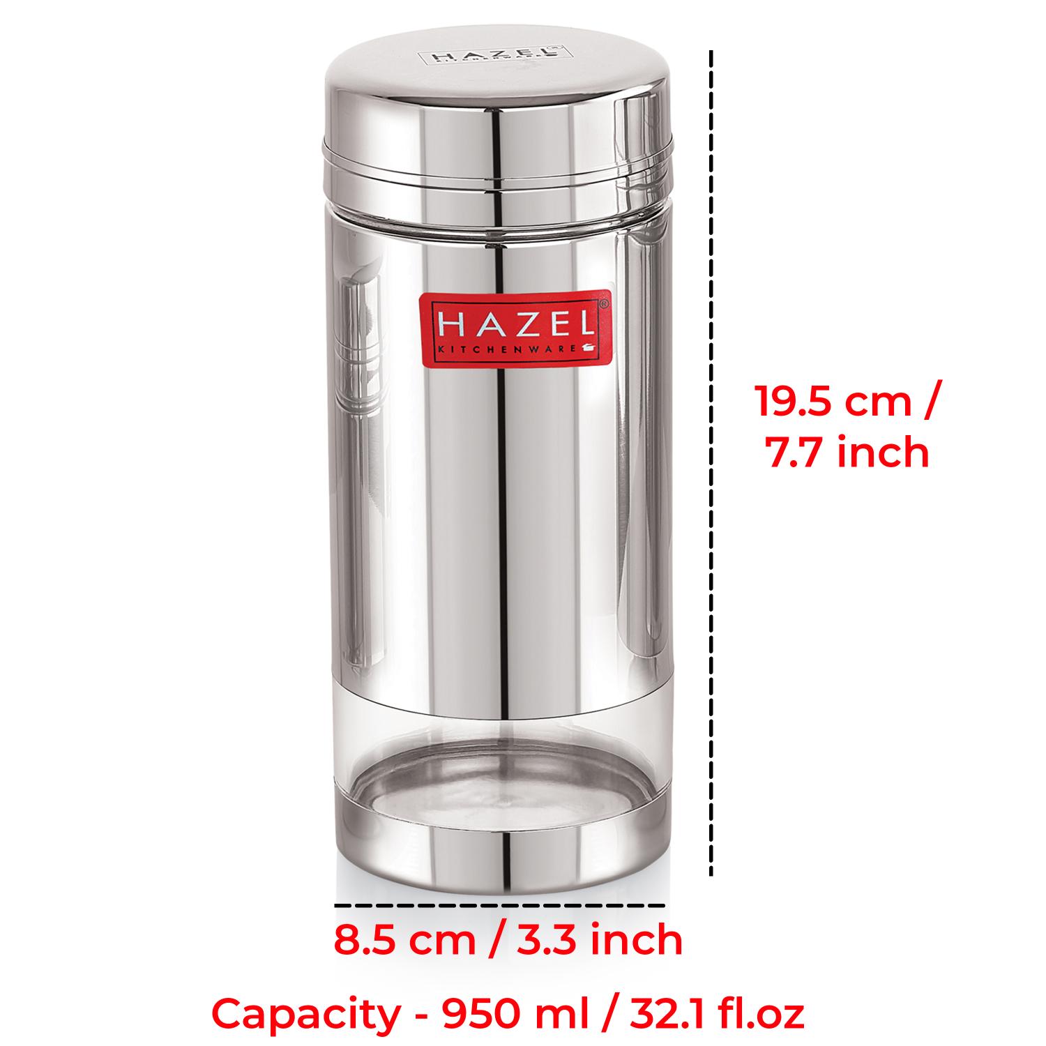 Stainless Steel Airtight Transparent Storage Container, 950 ml