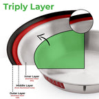 Triply Stainless Steel Induction Bottom Shallow Casserole Tope with Handle, 5000 ml, 28.3 cm