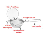 Stainless Steel Wire Handle Oil and Ghee Strainer, 16 CM
