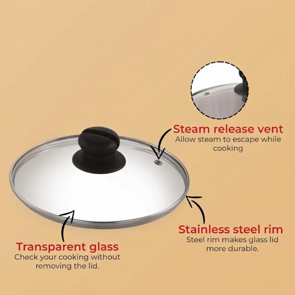 Glass Cookware Lid with Knob, 20.8 cm