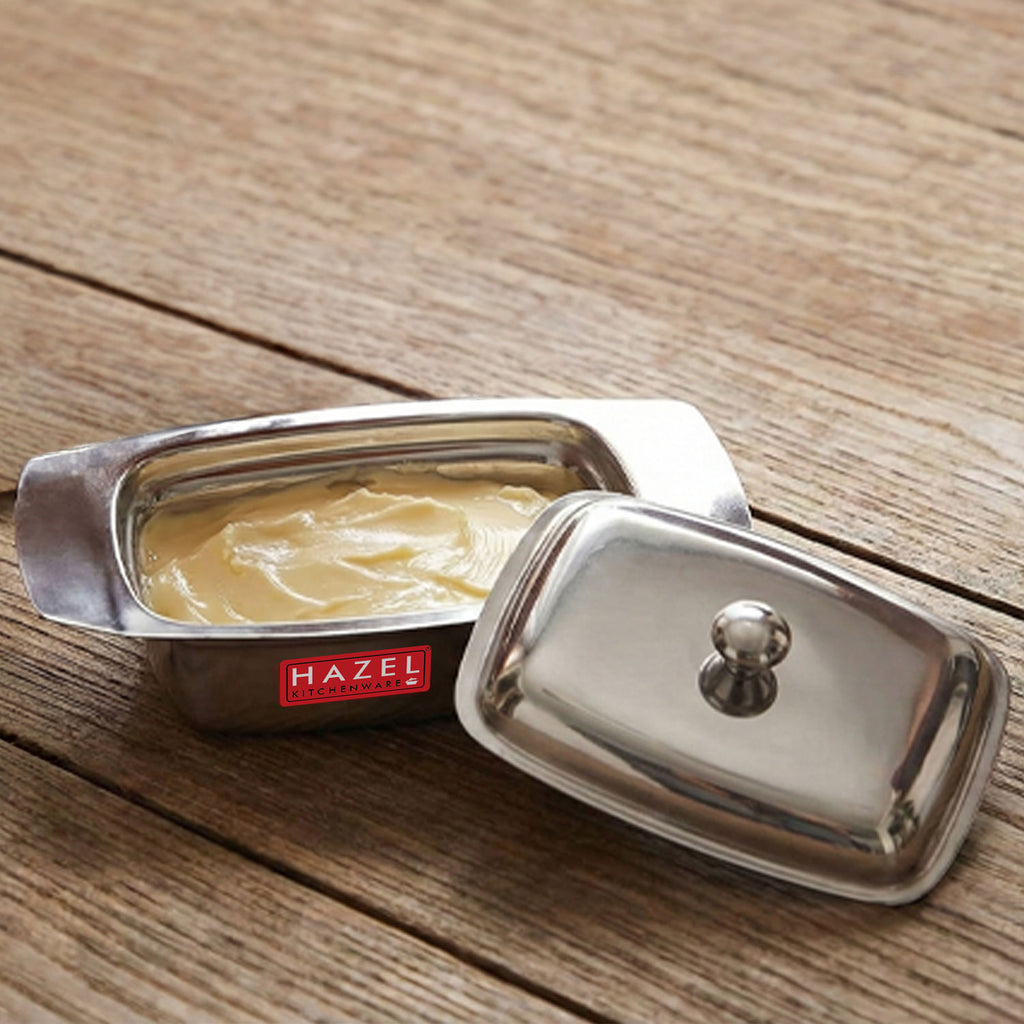 Stainless Steel Butter Box, Butter Dish with Lid for Storage, 500g Butter Capacity