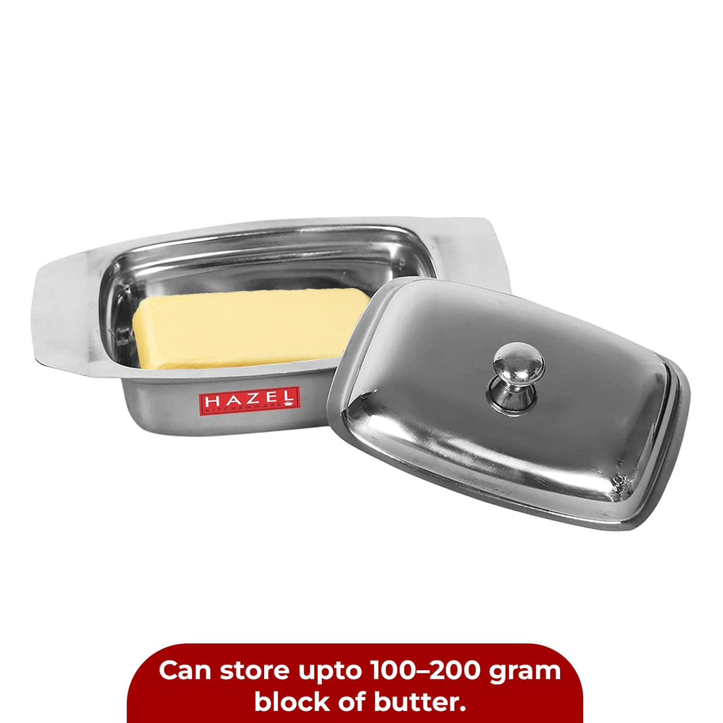Stainless Steel Butter Box, Butter Dish with Lid for Storage, 500g Butter Capacity