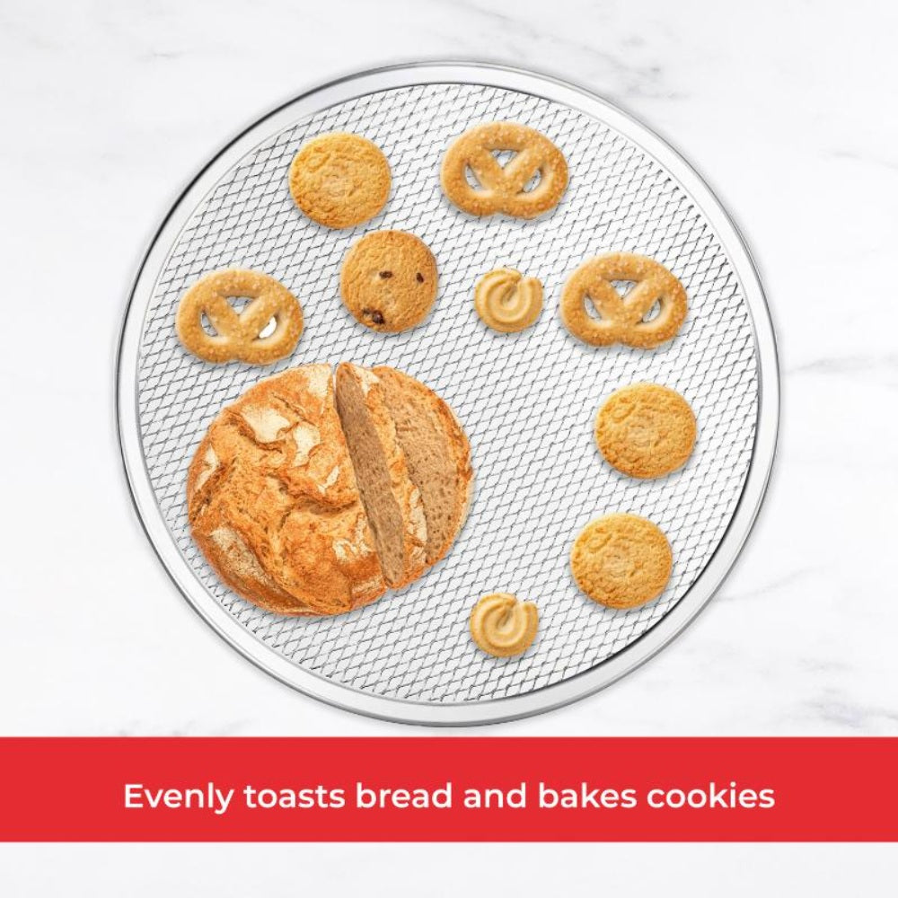 Pizza Crust Screen Aluminum Tray, Set of 5 Round Mesh Pizza Pan for Crispy Crust