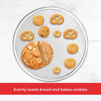 Pizza Crust Screen Aluminum Tray, Set of 5 Round Mesh Pizza Pan for Crispy Crust