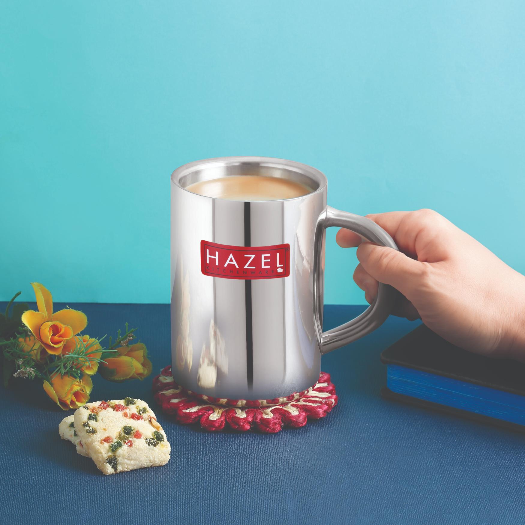Stainless Steel Double Wall Jumbo Mug Set of 2, 420 ml