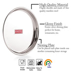Stainless Steel Dinner Lunch Plate Bhojan Thali, Dia 24 cm, Small