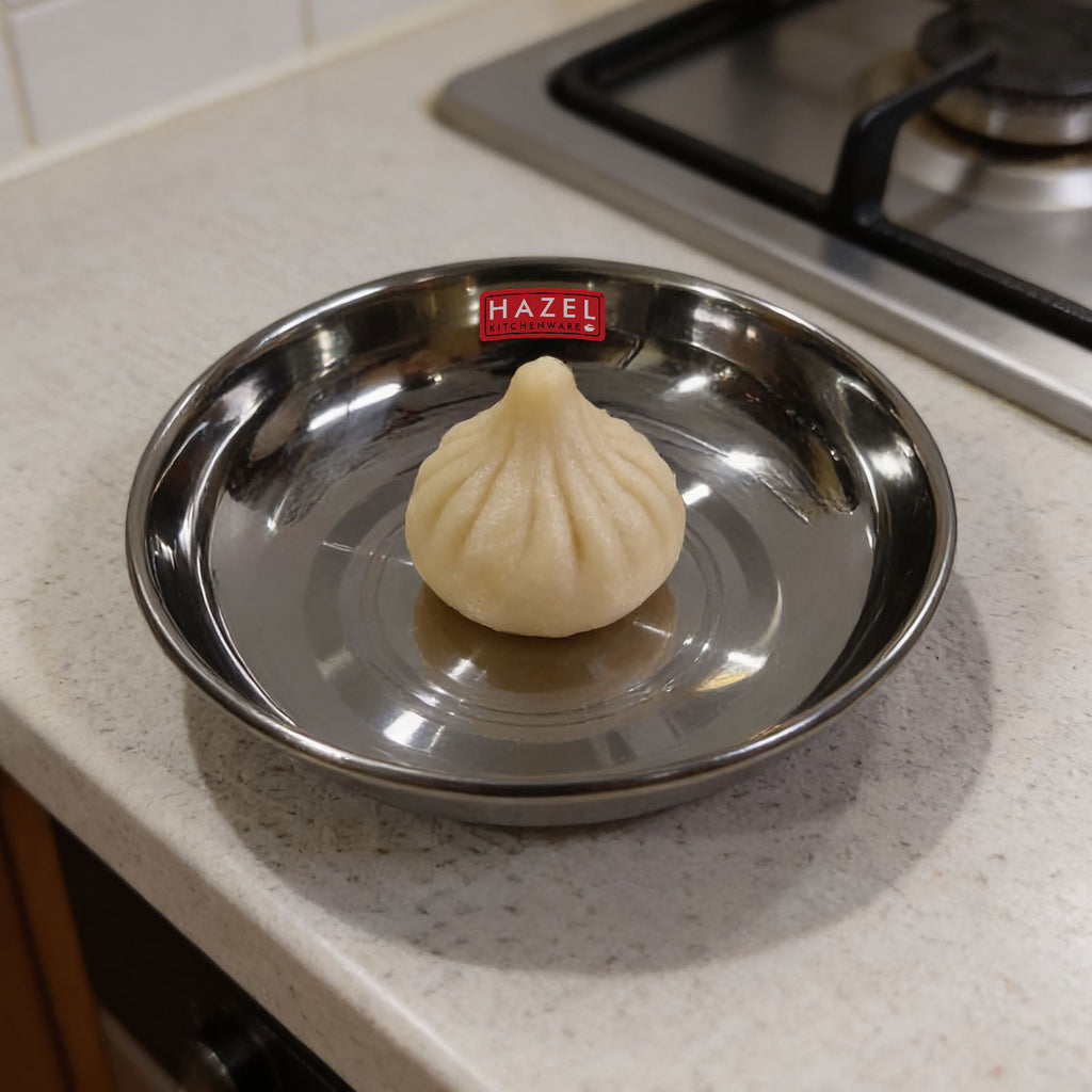 Stainless Steel Halwa Plate, Mini Dessert Dish for Sweets, 100ml