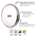 Stainless Steel Dinner Thali Plate, 26.5 cm Bhojan Plate, Set of 1