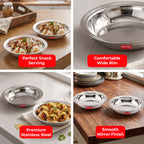 Stainless Steel Breakfast Bowls, Set of 2, 420  ML