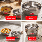 Stainless Steel Bowl 400 ML (Set of 2)