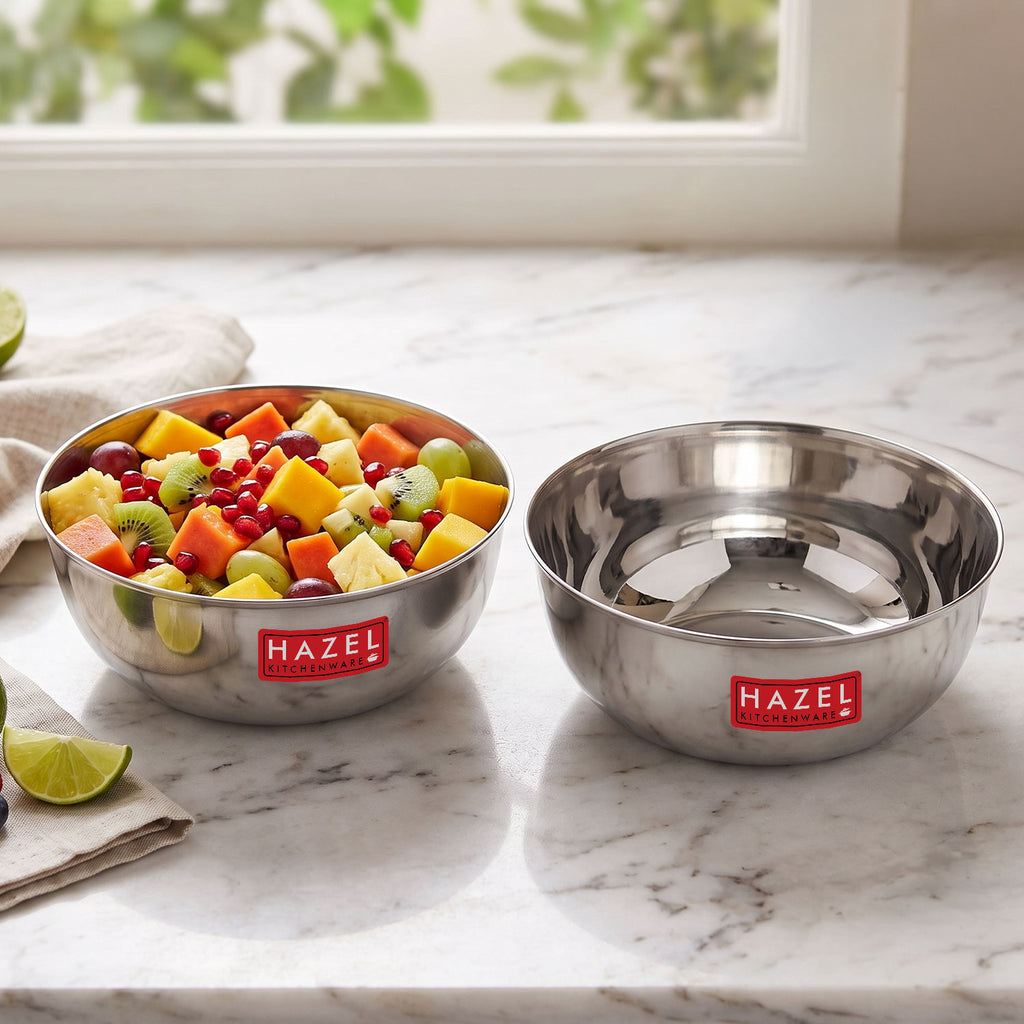 Stainless Steel Serving Bowls 600 ML (Set of 2)