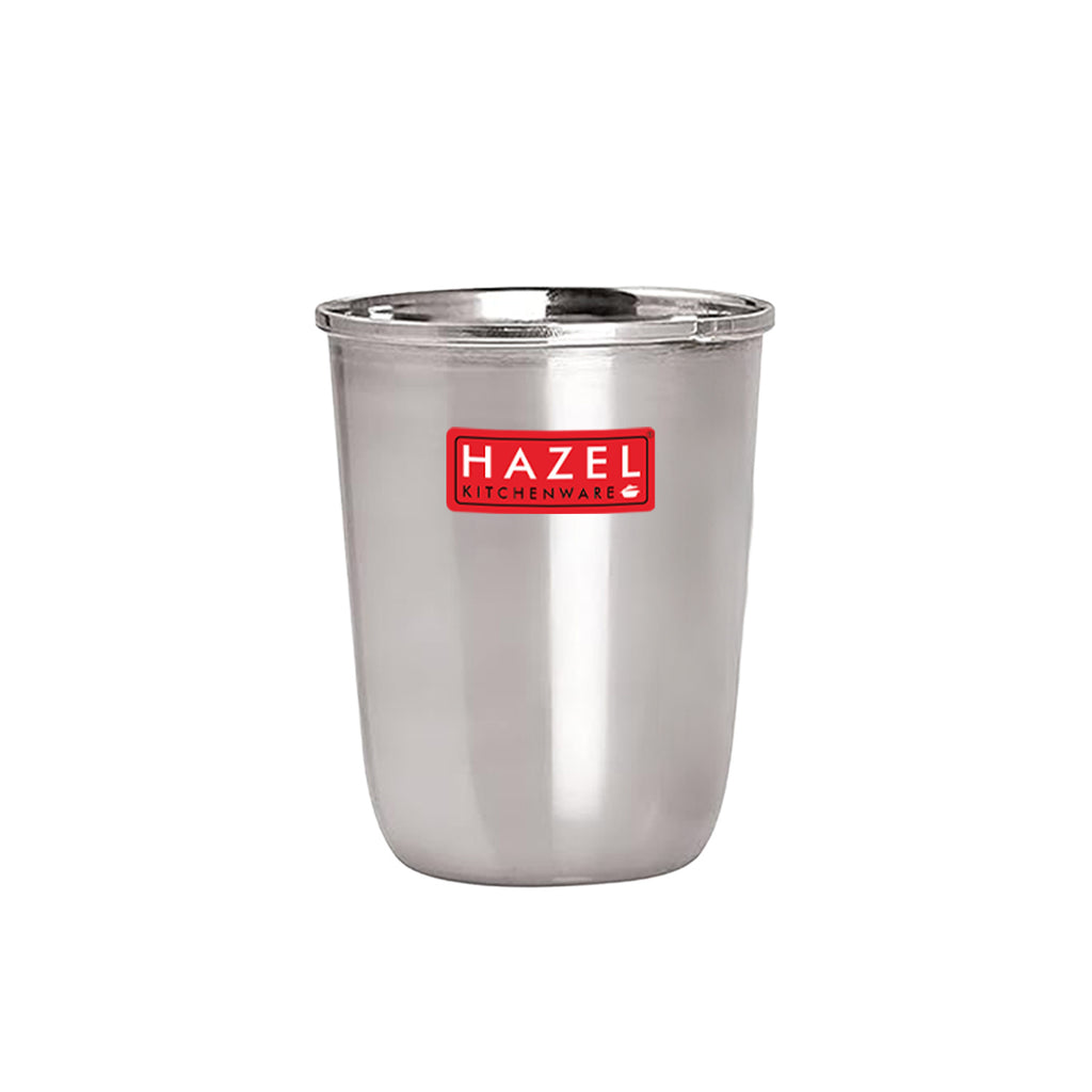 Stainless Steel Water Glass Set, 250 ML, Set of 6