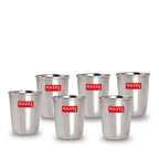 Stainless Steel Water Glass Set, 250 ML, Set of 6