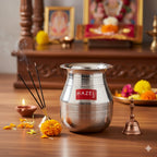 Stainless Steel Water Storage Lota Chambu Kalash Container Tumbler, 400 ml