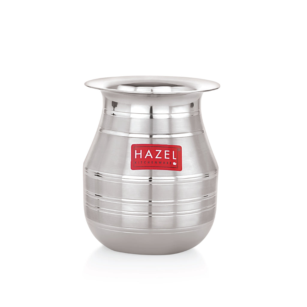 Stainless Steel Water Storage Lota Chambu Kalash Container Tumbler, 400 ml