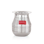 Stainless Steel Water Storage Lota Chambu Kalash Container Tumbler, 400 ml