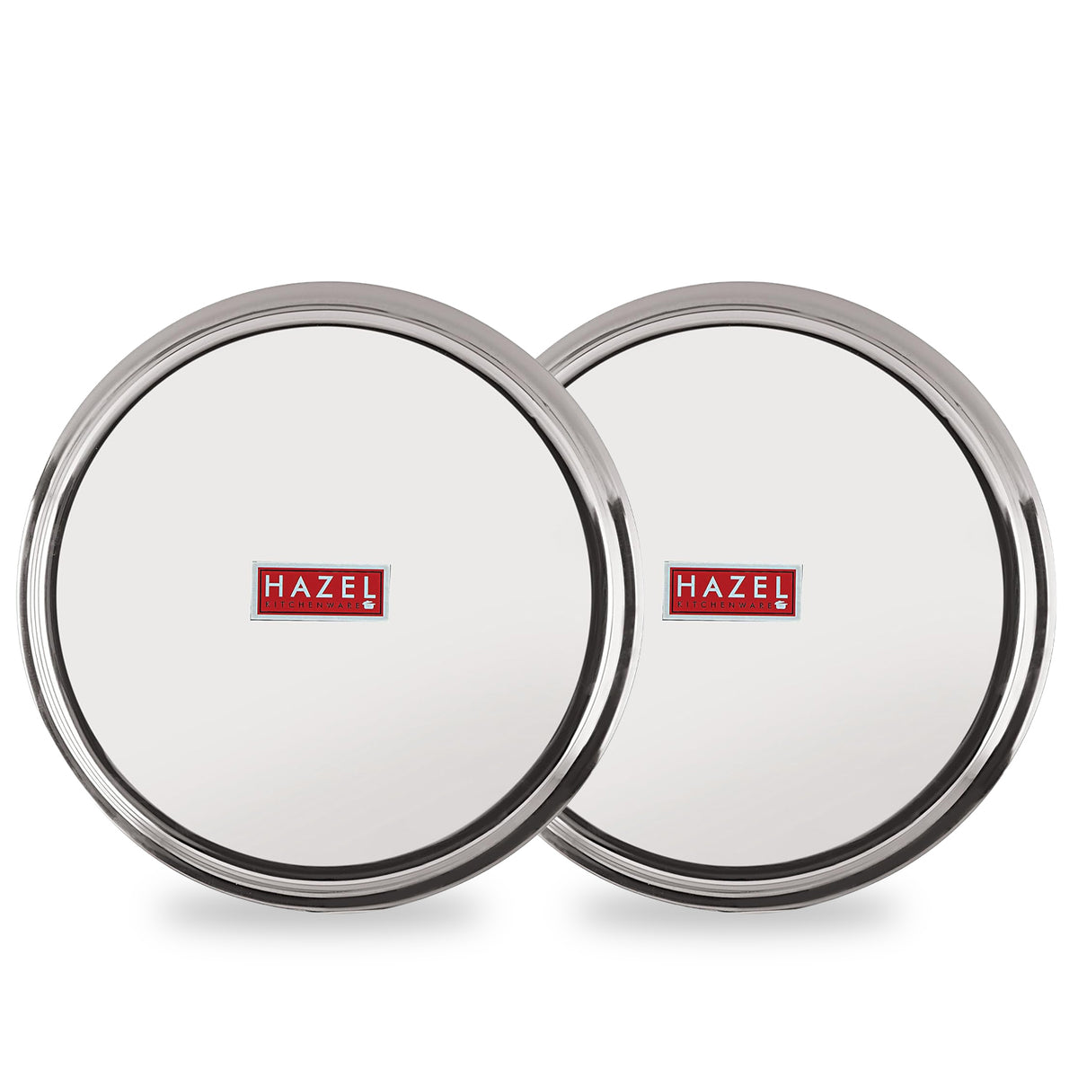 Stainless Steel Plates Set for Dinner & Lunch Set of 2, 28 cm