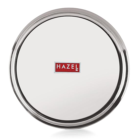 Stainless Steel Plates Set for Dinner & Lunch Set of 2, 28 cm