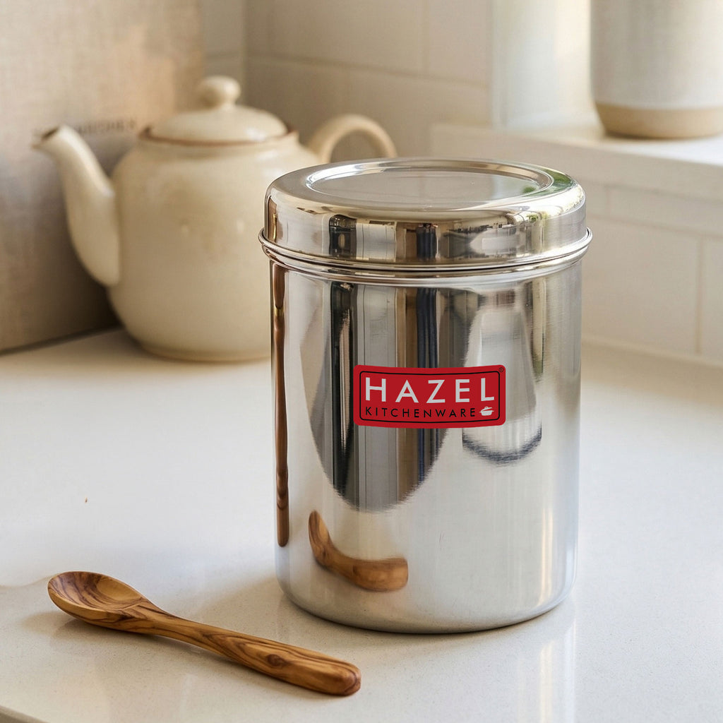 Stainless Steel Container 5 Litres, Food Grade Storage Canister with Lid